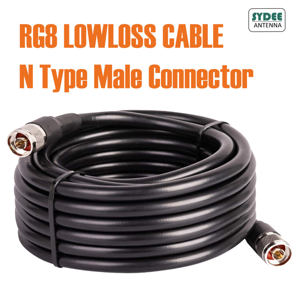 RF Cable RG8 Lowloss 50 โอห์ม- พร้อมเข้าหัว Connector